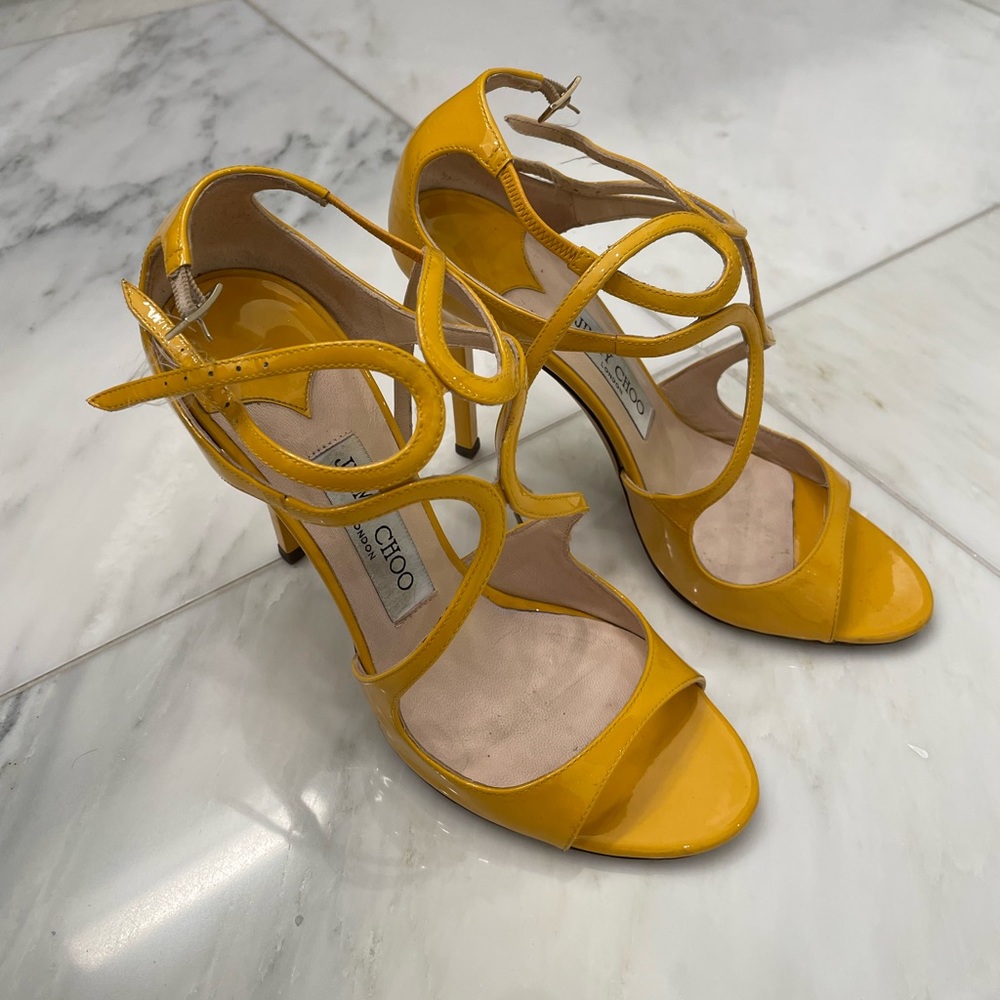 Yellow Jimmy Choo Azia Sandals